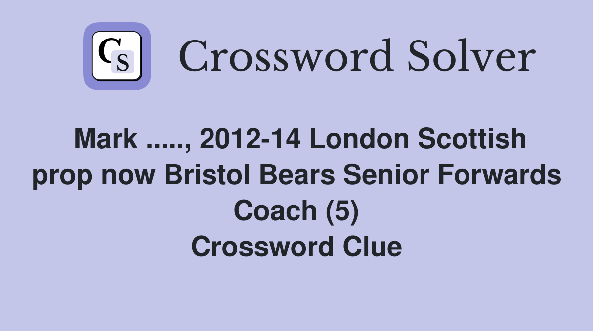 Mark 2012 14 London Scottish prop now Bristol Bears Senior